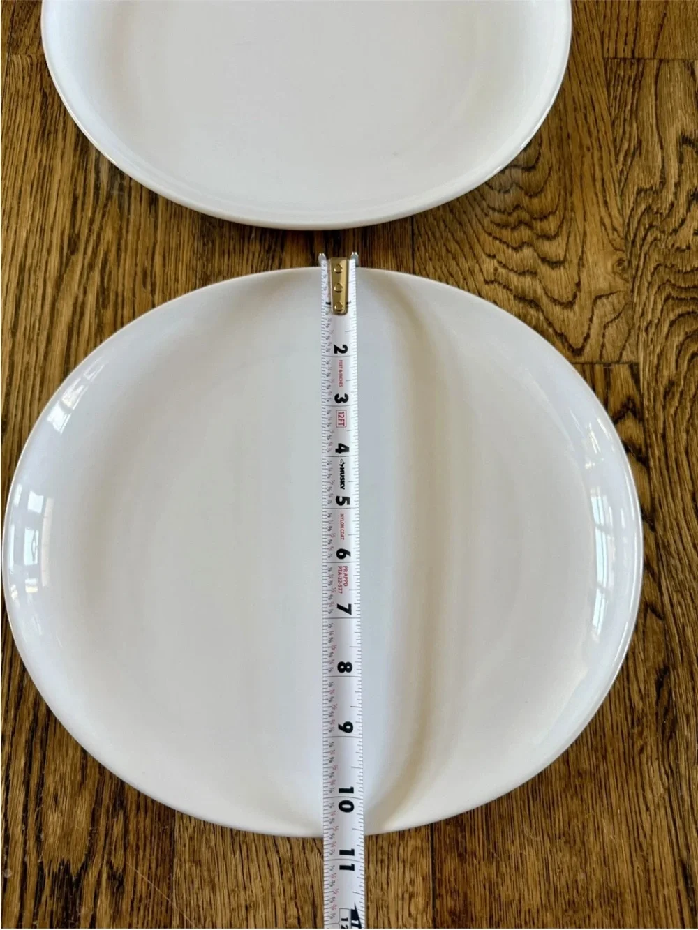 set Of 4 (four) Better Homes And Gardens Monroe Set White Oval Dinner Plates